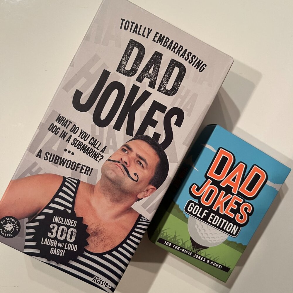 Dad Jokes -2 Sets -  One Set of "Embarrassing" Jokes & One Golf-Themed‎ - men/x